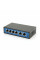 Комутатор POE 48V з 4 портами POE 100Мбіт + 2 порт Ethernet (UP-Link) 100Мбіт, корпус - метал, Black, БП у комплекті, Q18