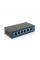 Комутатор POE 48V з 4 портами POE 100Мбіт + 2 порт Ethernet (UP-Link) 100Мбіт, корпус - метал, Black, БП у комплекті, Q18