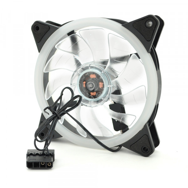 Кулер корпусний 12025 DC sleeve fan 4pin - 120*120*25мм, 12V, 1200об/хв, RGB, двосторонній