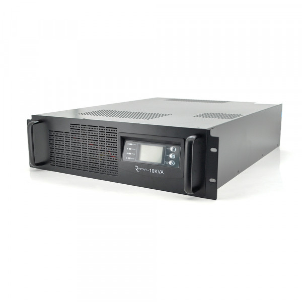 ДБЖ з правильною синусоїдою ONLINE Ritar RT-10KS-LCD,RACK 10000VA(9000Вт),192 В + батарейний блок 12V 7,5Ahх16 шт