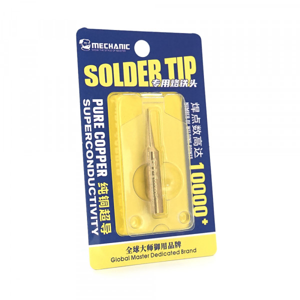 Жало для паяльника MECHANIC 900M-T-FI 4*6,3mm, мідь, висока теплопровідність, швидке нагрівання, вузький конус