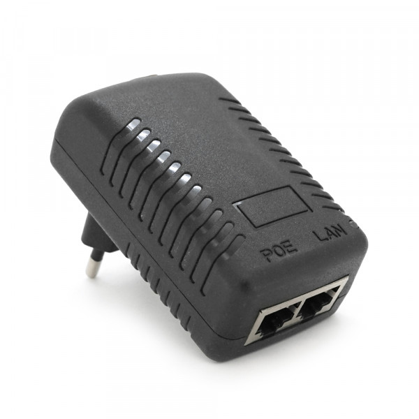 POE інжектор RITAR RT-PIN-18/18EU, 18V 1A (18Вт) з портами Ethernet 10/100Мбіт/с, EU PLUG