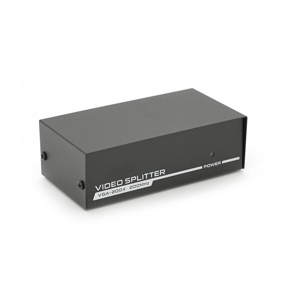 Активний спліттер VGA сигналу KV-FJ1504A  (VGA2004) 150MHz 4 Port, DC5V / 2A, Black
