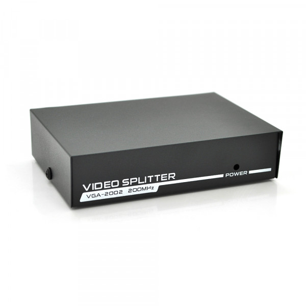 Активний спліттер VGA сигналу KV-FJ2502S 200MHz 2 Port, DC5V/1A