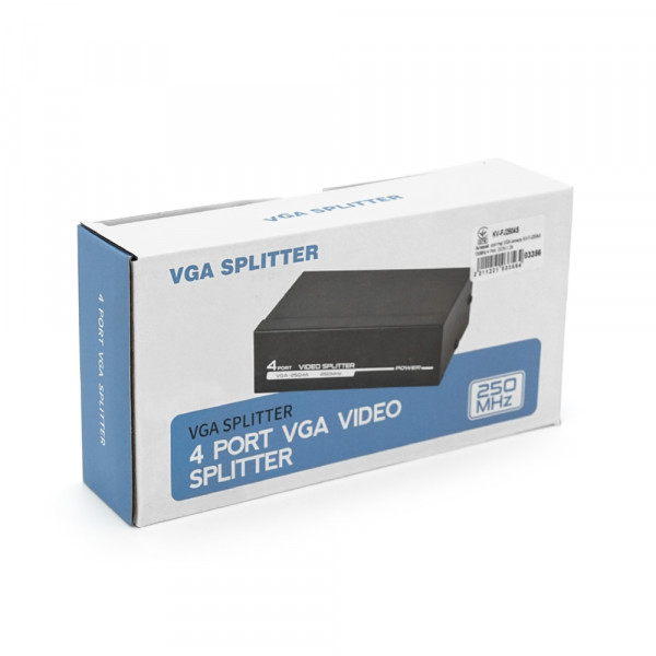 Активний спліттер VGA сигналу KV-FJ2504S 150MHz 4 Port, DC5V/2A