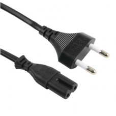 Кабель живлення 1.5m, 0.5mm, PC-184/2 CEE7 / 16-C7 2 pin (для побутової техніки), Black, OEM Q650