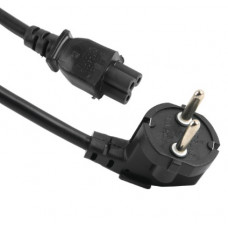 Кабель живлення Schuko PC-186 CEE7 / 17-IEC C5, 3.0M, 0.75mm, для ноутбука, OEM Q15 / 120