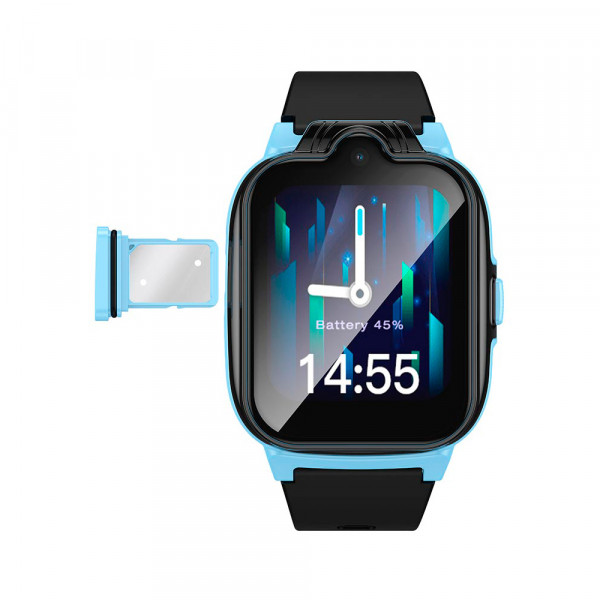 Дитячий смарт годинник Hoco Y104, 4G, GPS, Wi-Fi, HD камера, 1.69" HD-дисплей, дзвінки, відеодзвінки, голосові повідомлення, Black, Box