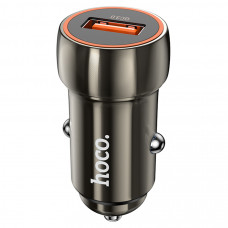 Набір АЗУ 12-24V HOCO Z46 + кабель Type-C, 1xUSB, 18W, кабель 1м, Black, Box