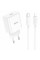 Набір СЗУ 110-240V HOCO C76A Pro+ Lighting кабель, USB-C, PD30W, кабель 1м, White, Box