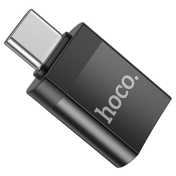 Перехідник HOCO UA17 USB3.0(F) => Type-C(M), Black, Blister