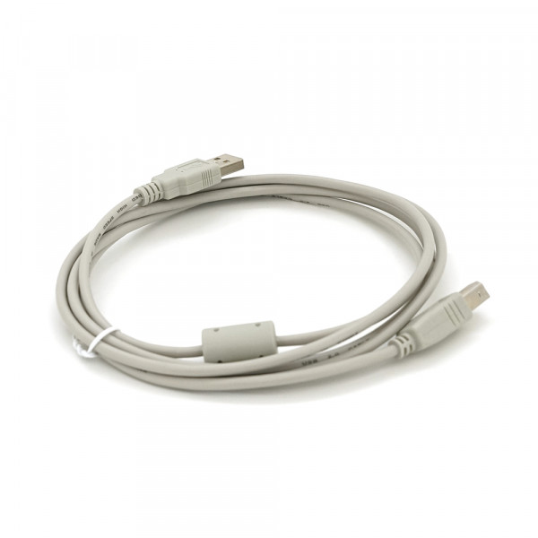 Кабель USB 2.0 AM/BM  1 ferite, пакет, довжина 1,8 м., білий
