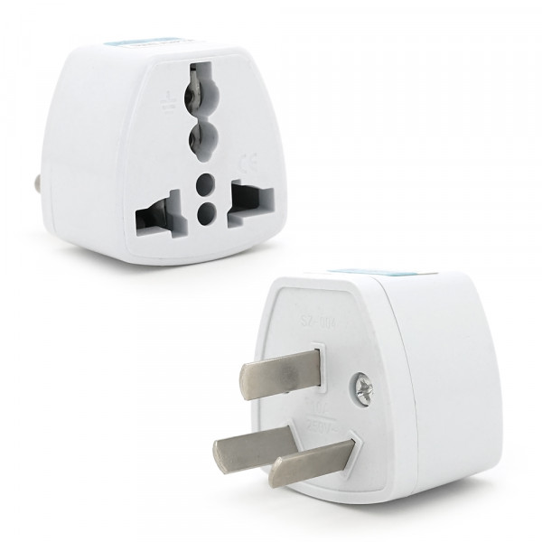 Перехідник на євророзетку TEFAL AU White, 3pin, 250V, 10A, в упаковці 20 штук, ціна за штуку, Q1000