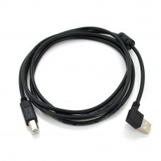 Кабель USB 2.0 RITAR AM/BM, 2.0m, кутовий 90°, чорний