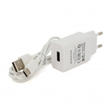 Набір BOROFONE BA68A СЗУ 1xUSB+ кабель Type-C, 2.1A, 1м, White, Blister