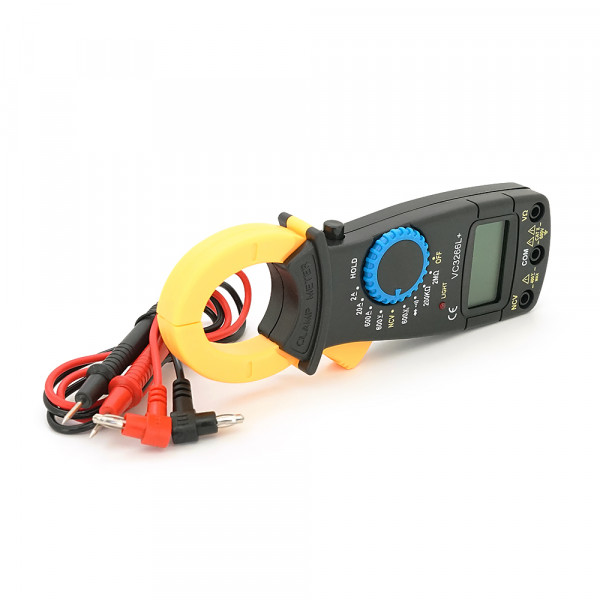Токові кліщі-мультиметр ANENG VC3266L+. Вимірювання: V DC, V AC, A AC, Ω, NCV. Функції: продзвонювання, перевірка діодів, Hold, індикація фази.