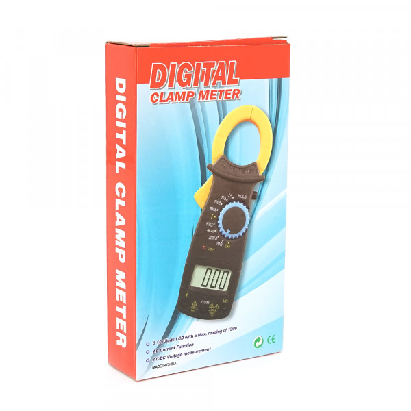 Токові кліщі-мультиметр ANENG VC3266L+. Вимірювання: V DC, V AC, A AC, Ω, NCV. Функції: продзвонювання, перевірка діодів, Hold, індикація фази.