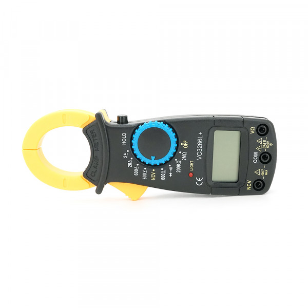 Токові кліщі-мультиметр ANENG VC3266L+. Вимірювання: V DC, V AC, A AC, Ω, NCV. Функції: продзвонювання, перевірка діодів, Hold, індикація фази.