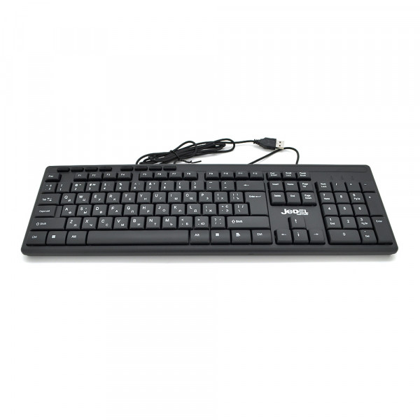 Клавиатура USB JEDEL K52, длина кабеля 170см, (Eng/Укр/Рус), (483х188х35 мм) Black, 104к, Q20