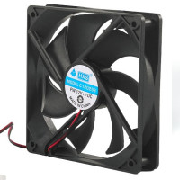 Кулер корпусний Merlion EZF 12025, 120x120x25mm, RPM 1100±10%, 12V/0.3A, 2-pin, Black, OEM