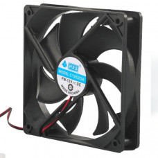 Кулер корпусний Merlion EZF 12025, 120x120x25mm, RPM 1100±10%, 12V/0.3A, 2-pin, Black, OEM
