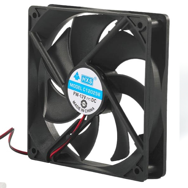 Кулер корпусний Merlion EZF 12025, 120x120x25mm, RPM 1100±10%, 12V/0.3A, 2-pin, Black, OEM
