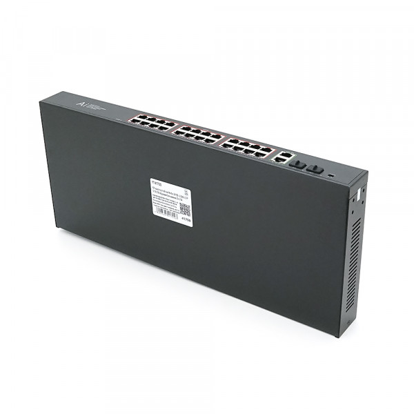 POE комутатор гігабітний Merlion 24 POE + 2 RJ45 + 2 SFP 10/100/1000 вбудований блок живлення 52V 6.15A