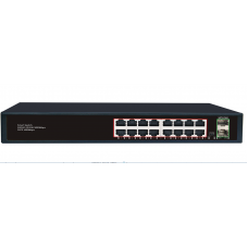 Комутатор Merlion MG1016S 16 портів RJ45 Ethernet + 2 SFP 10/100/1000 Мбіт/сек. метал AC220V.