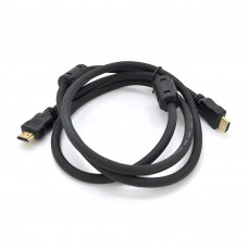 Кабель Ritar PL-HD348 HDMI-HDMI Ultra HD 4K,1080P, 1.5m, v1,4, OD-7.3mm, з фільтром, круглий Black, коннектор Gold, Пакет, Q150