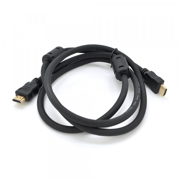Кабель Ritar PL-HD348 HDMI-HDMI Ultra HD 4K, 1080P, 3.0m, v1,4, OD-7.3mm, з фільтром, круглий Black, конектор Gold, Пакет, Q80
