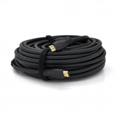 Кабель Ritar PL-HD347 HDMI-HDMI 19+1, Ultra HD 4Kx2K, 2160P, 10.0m, v2,0, OD-8.5mm, з фільтром, круглий Black, коннектор Gold, Пакет, Q30