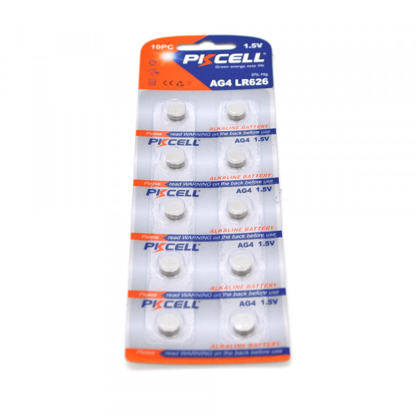 Батарейка лужна PKCELL 1.5V AG4, 10 штук в блістері ціна за блістер, Q