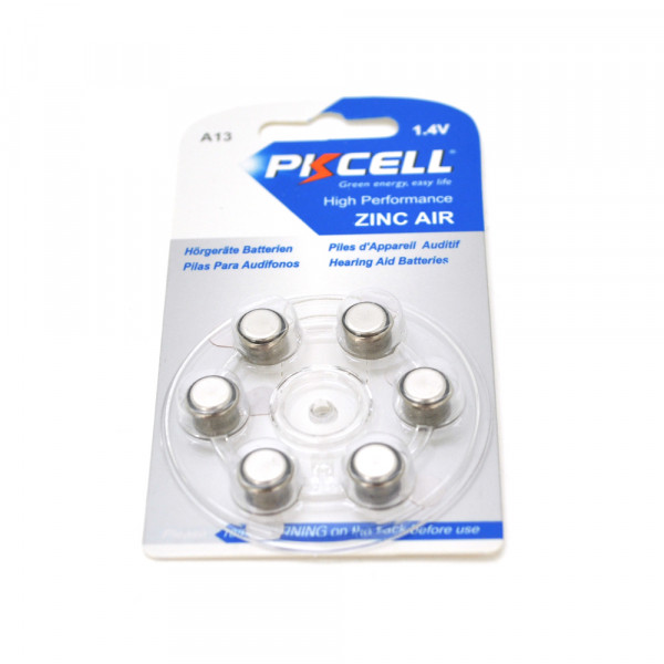 Батарейка повітряно цинкова PKCELL 1.4V ZA312, 6 штук у блістері, ціна за блістер, Q