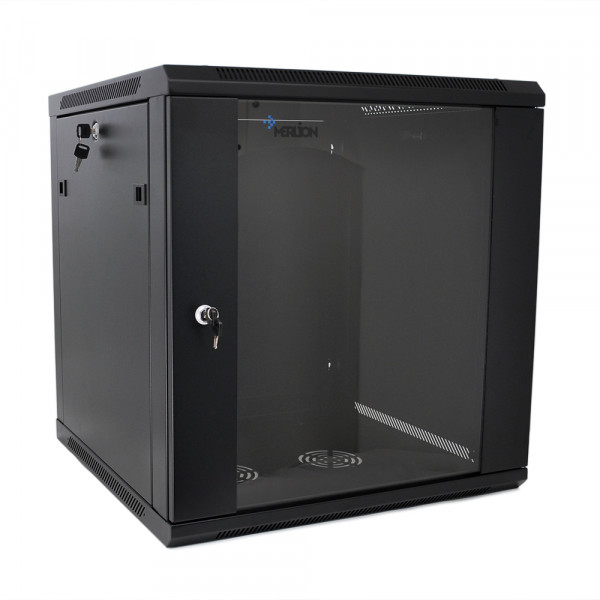 Шафа Merlion 27U, 600*600*1303mm (Ш*Г*В)мм загартоване скло, чорна, сталь 1,2мм із замком (в розібраному вигляді!!!)