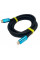 Кабель Merlion HDMI-HDMI 4Kx2K Ultra HD, 3.0m, v2,0, круглий Black, коннектор Blue, Blister-box, Q80