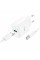Набір СЗУ 110-240V HOCO C140A+ кабель Type-C, 1xUSB, 18W, кабель 1м, White, Blister