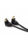 Кабель MerlionHDMI-HDMI 1.0m, v1.4, OD-7.5mm, круглий Black, коннектор Black 90 ° кутовий / 90 ° кутовий