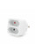 Розетка двійник без заземлення SQ-ZDB01/2, 2x2.5A(10A) 250V~Max, 1100W, White, 2Р, Q200