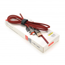 Кабель iKAKU KSC-188 DIANYA zinc alloy charging data cable series for micro, Red, довжина 1,2м, 3,2А, BOX
