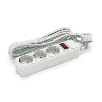 Подовжувач мережі Maxxter SP5, 220В 10А, 3 розетки, 4.5 м, Gray, Q30