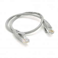 Патч-корд литий VEGGIEG, CCA, UTP, RJ45, Cat.5e, 1m, сірий