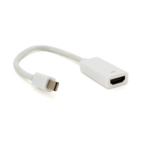Конвертер mini Display Port (тато) на HDMI(мама) 10cm, White, 4K/2K, Пакет