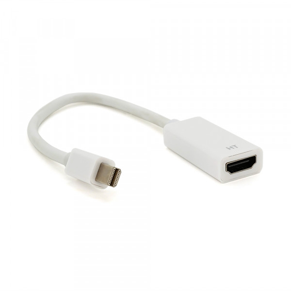 Конвертер mini Display Port (тато) на HDMI(мама) 10cm, White, 4K/2K, Пакет