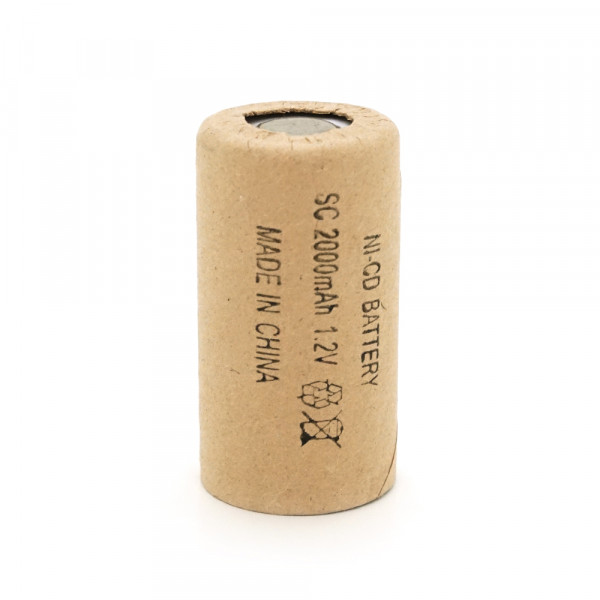 Акумуляторна батарея для шуруповерта YT-2000, Ni-Cd SC2000mAh 1.2V, 10C, 23x43 mm