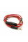 Кабель AUX з мікрофоном Audio DC3.5 тато-тато 1.0м, CCA Stereo Jack, (круглий) Red cable, Box