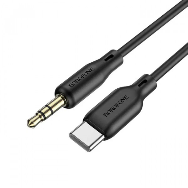Кабель Borofone BL18 Jack 3.5mm(M) =>Type-C(M), 1м, Black, Box