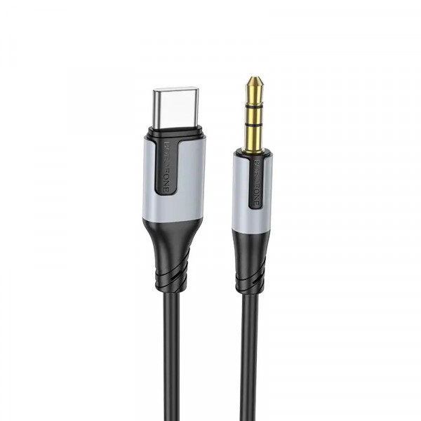 Кабель Borofone BL19 DC3.5 (тато) =>Type-C (тато), круглий, 1м, Black, Box