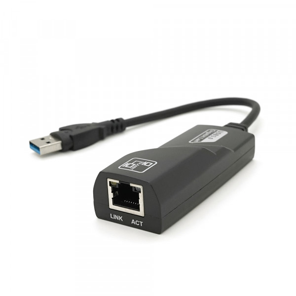 Конвертер USB3.0-Rj-45 Gigabit, Black, Blister