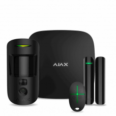 Комплект бездротової сигналізації Ajax StarterKit Cam (HDR) black (Hub 2/MotionCam(HDR)/DoorProtect/SpaceControl)