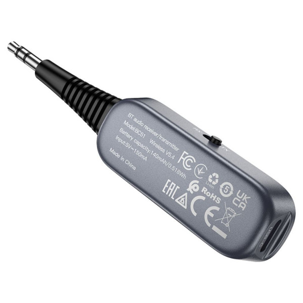 Аудіо ресивер BOROFONE BC51 Wireless Bluetooth 3.5mm Audio Stereo Music Home, Bluetooth 5.0